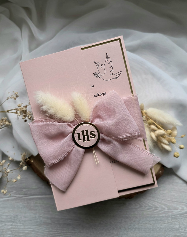 Zaproszenie różowe