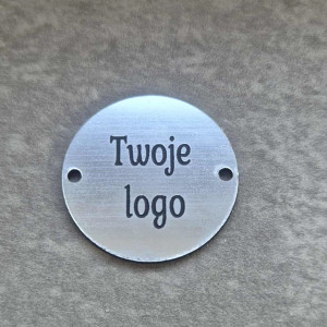 10 sztuk metki okrągłe  srebrne personalizowane