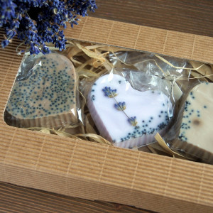 3 x Mydło suszona lawenda czekolada karmel