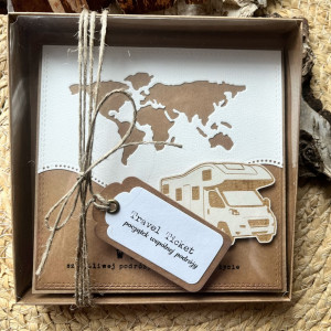 304,kartka na ślub w szczęśliwą podróż z kamperem.