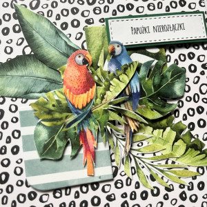 431,kartka na ślub,walentynki - papużki nierozłączki