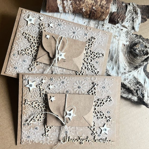 454,Boże Narodzenie -zestaw 2 kartek z kopertką na opłatek