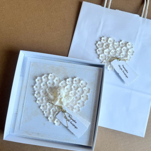 616,kartka na chrzest św. w pudełku z torebką