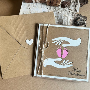 618,Kartka gratulacje z okazji narodzin dziewczynki