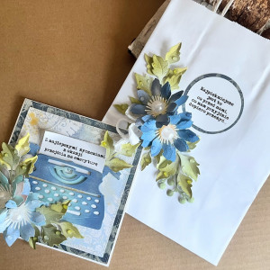 632,emerytura - kartka na emeryturę w pudełku z torebką