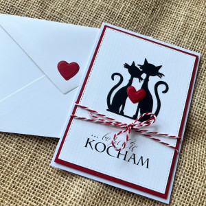 639,kartka walentynkowa z kotkami