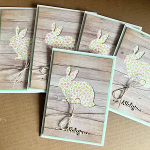 648-Wielkanoc-komplet 5 kartek z zajączkiem
