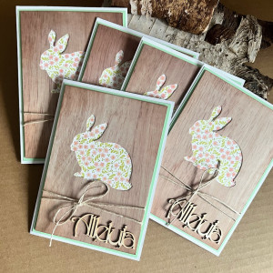 649-Wielkanoc-komplet 5 kartek z zajączkiem