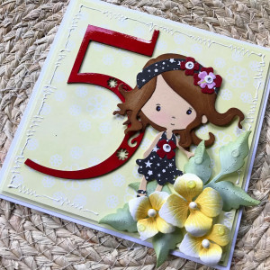 702,Kartka urodzinowa dla pięcilatki