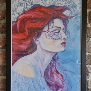 A3 Print "Zamyślona" Art Ela Jankowska