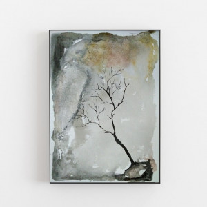 Abstrakcja-drzewo -akwarela