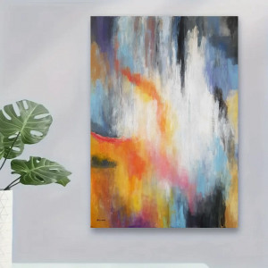 Abstrakcja-obraz akrylowy 100/70 cm.