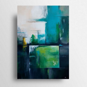 Abstrakcja  -obraz akrylowy 100x70 cm.