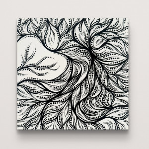 Abstrakcja - obraz akrylowy 20x20 cm