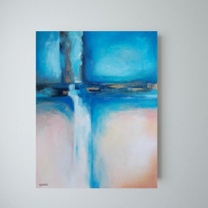 Abstrakcja  -obraz akrylowy - 90x70 cm.