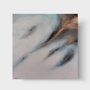 Abstrakcja  - obraz akrylowy  90x90 cm.