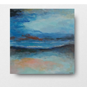 Abstrakcja-obraz akrylowy formatu 40/40 cm.