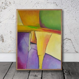 Abstrakcja -obraz akrylowy formatu 50x60 cm.