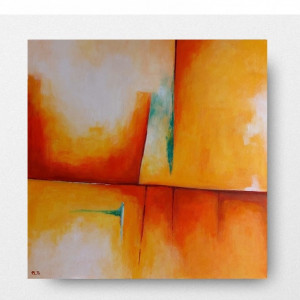 Abstrakcja -obraz akrylowy formatu 60x60 cm.