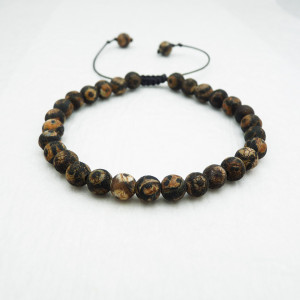 Agat tybetański etniczna bransoletka