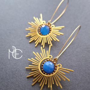 agat w słońcu - kolczyki