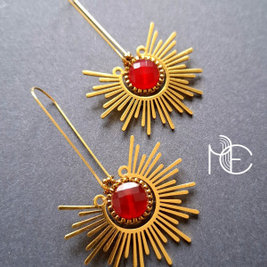 agat w słońcu no2- kolczyki