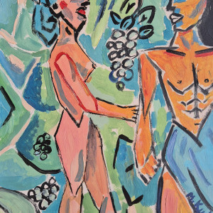 akt obraz olejny ekspresjonizm