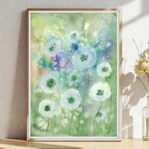 Akwarela. Dmuchawce Ii A4