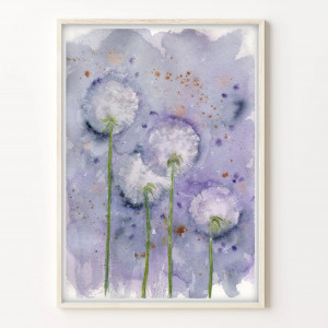 Akwarela. Dmuchawce III A4