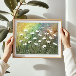 Akwarela. Kolorowa łąka A4