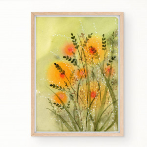 Akwarela. Kwiaty na łące A4