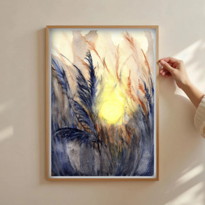 Akwarela. Trawy IV A4