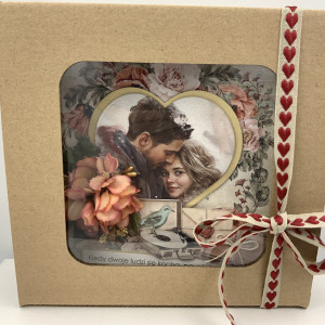 Album harmonijkowy nr 2 w pudełku dla zakochanych, ślub, Walentynki