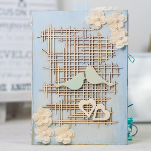 Album scrapbook, pamiętnik niebieski