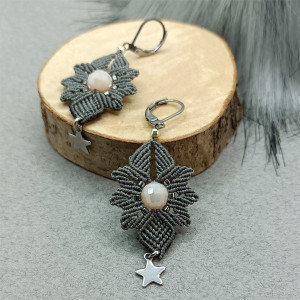 „ALISON” kolczyki makramowe