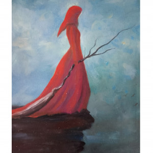 Allisandre, ręcznie malowany obraz olejny.