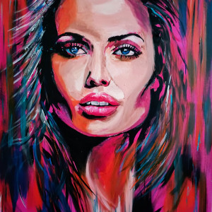 Angelina Jolie 60x80 cm