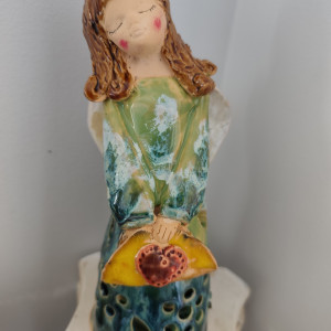 anioł ceramiczny lampion 1