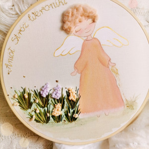 Anioł Stróż dla dziewczynki chłopc pamiątka chrztu