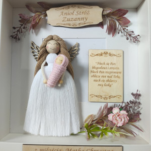 anioł stróż pamiątka chrztu chrzest święty ramka aniołek narodziny