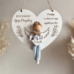 ANIOŁ STRÓŻ PODZIĘKOWANIE DLA OJCA CHRZESTNEGO KOMUNIA, CHRZEST