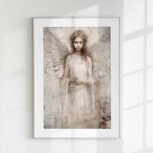 Anioł w Delikatnych Odcieniach Beżu (8-2-0040)