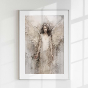 Anioł w Delikatnych Odcieniach Beżu (8-2-0043)