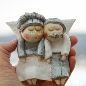 Anioł z intencją opieki NA DZIEŃ BABCI I DZIADKA