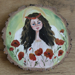 Anioł z makami 20 cm