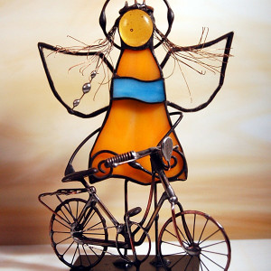 Aniołek 3D z rowerkiem