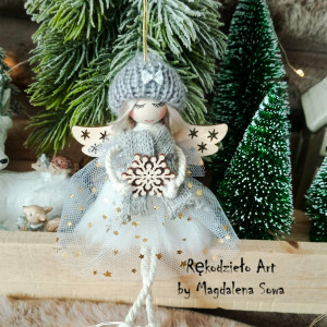 Aniołek na choinkę, anioł zawieszka, aniołek na święta