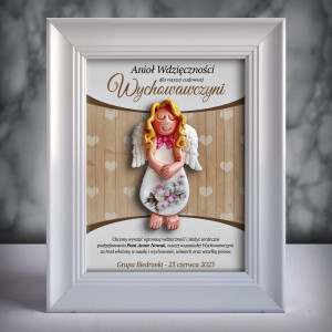 Aniołek w ramce 3D dla wychowawczyni (cd-decu-dz01-sk1)