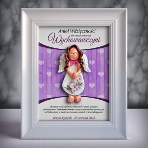 Aniołek w ramce 3D dla wychowawczyni (cd-decu-dz02-sk1)