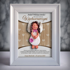 Aniołek w ramce 3D dla wychowawczyni (cd-dz02-sk2)